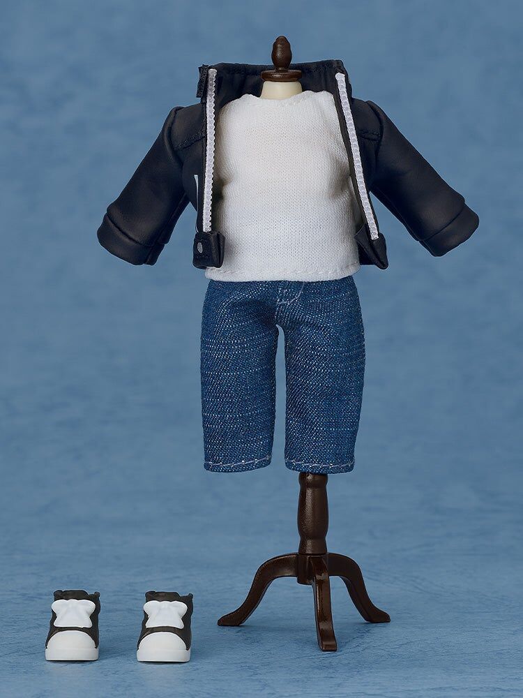 黏土娃 服裝套組 皮衣夾克（黑色）/皮衣夾克（象牙色）Nendoroid Doll Outfit Set: Leather Jacket (Black/Ivory)