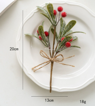 人造葉 紅果柳葉小插枝