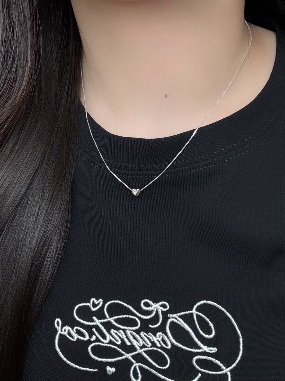 簡約小愛心純銀項鍊