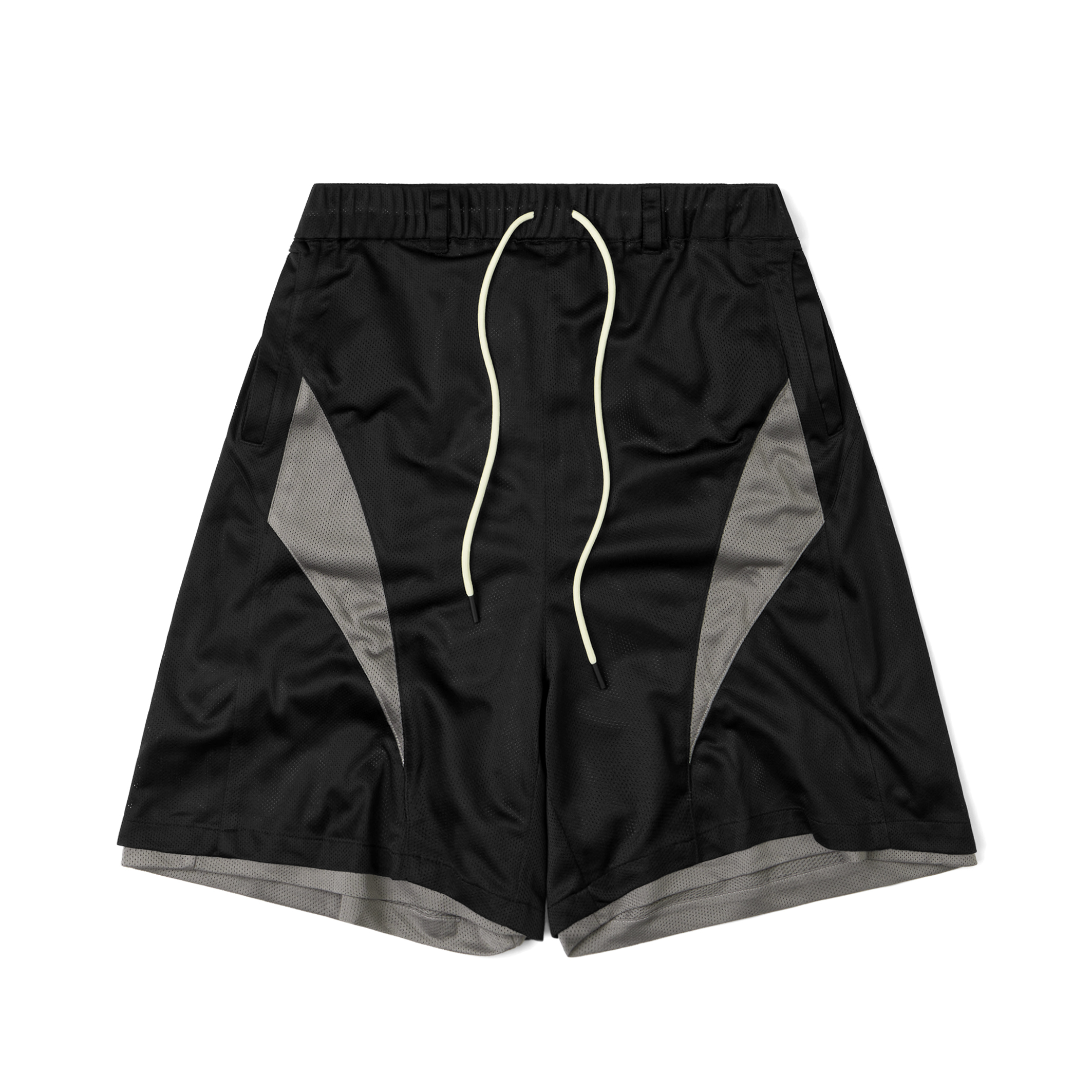 Wall of Sound - 3:14/“CHANNELING” Airy Mesh Shorts - Black