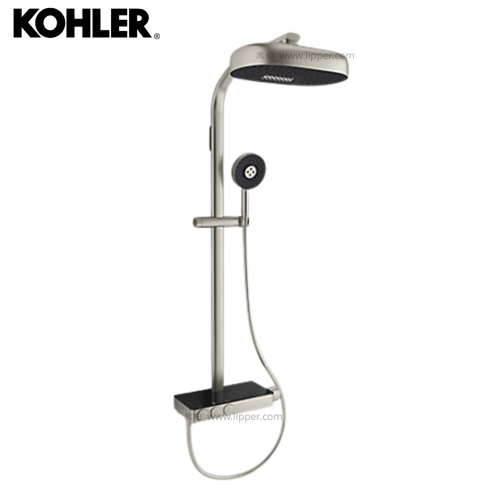 KOHLER Anthem 恆溫三路淋浴柱(羅曼銀) K-26332T-9-BN (雙功能頂噴花灑、手持花灑)
