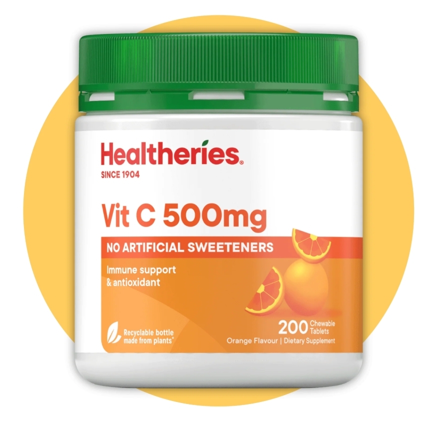 (AE) 咀嚼營養片(維他命C 500毫克) (200粒) (買1送1,平均$174.5/件) - Healtheries #2209HE