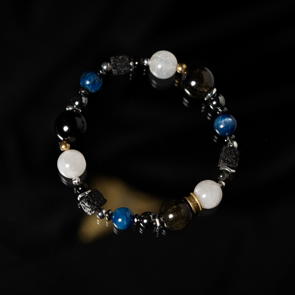 實力無窮｜金曜石白月光藍晶手鍊 C1745