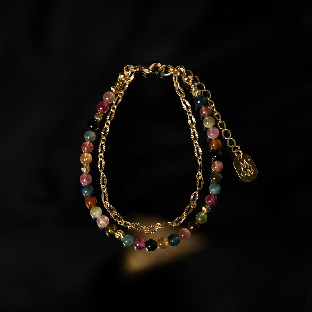 二四六八十｜碧璽鏈條手鍊 B0026