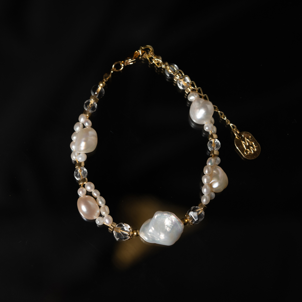 珍有意思｜珍珠鏈條手鍊 B0028