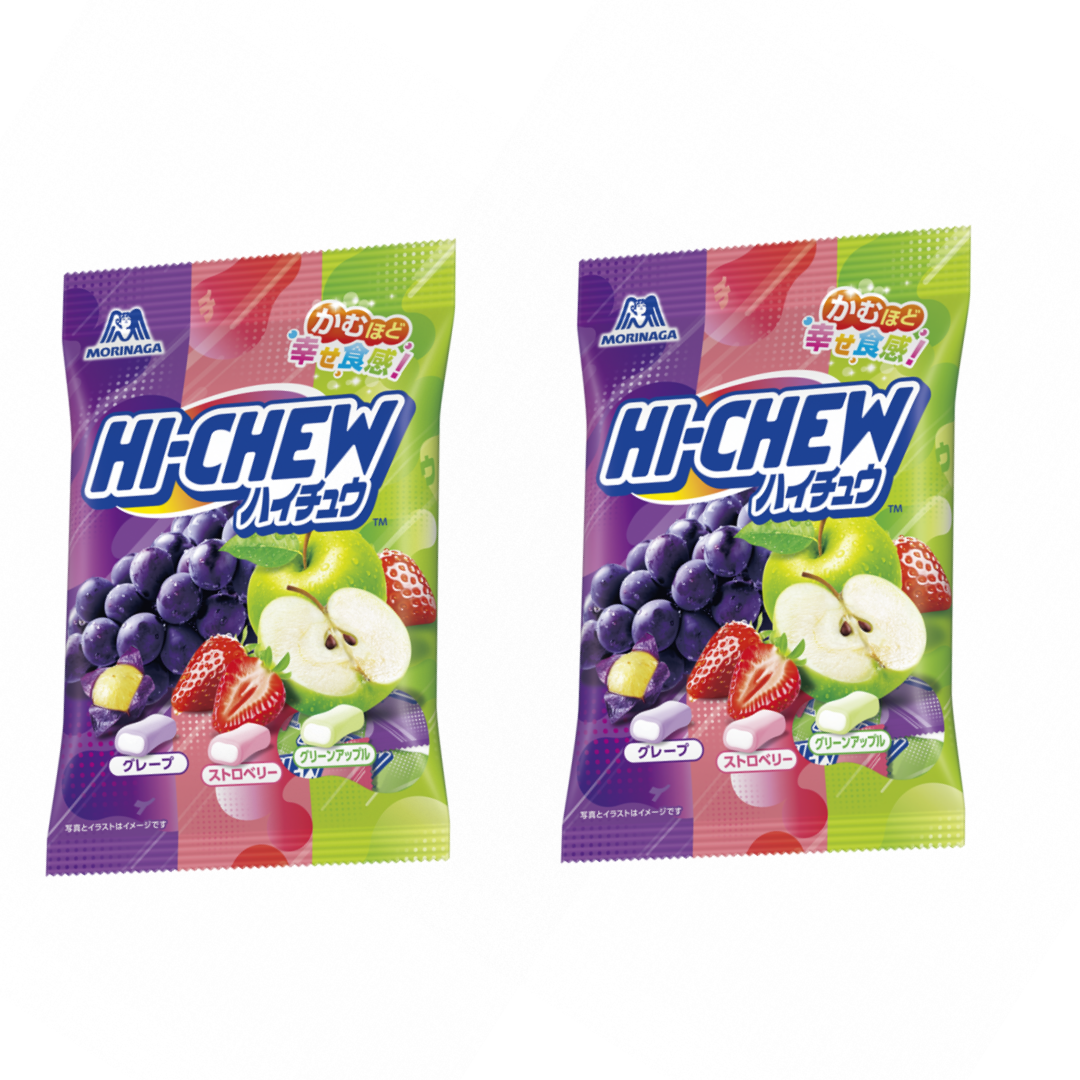 日本森永HI-CHEW軟糖86g (提子/草莓/青蘋果味 )X 2 (新舊包裝 隨機發貨)