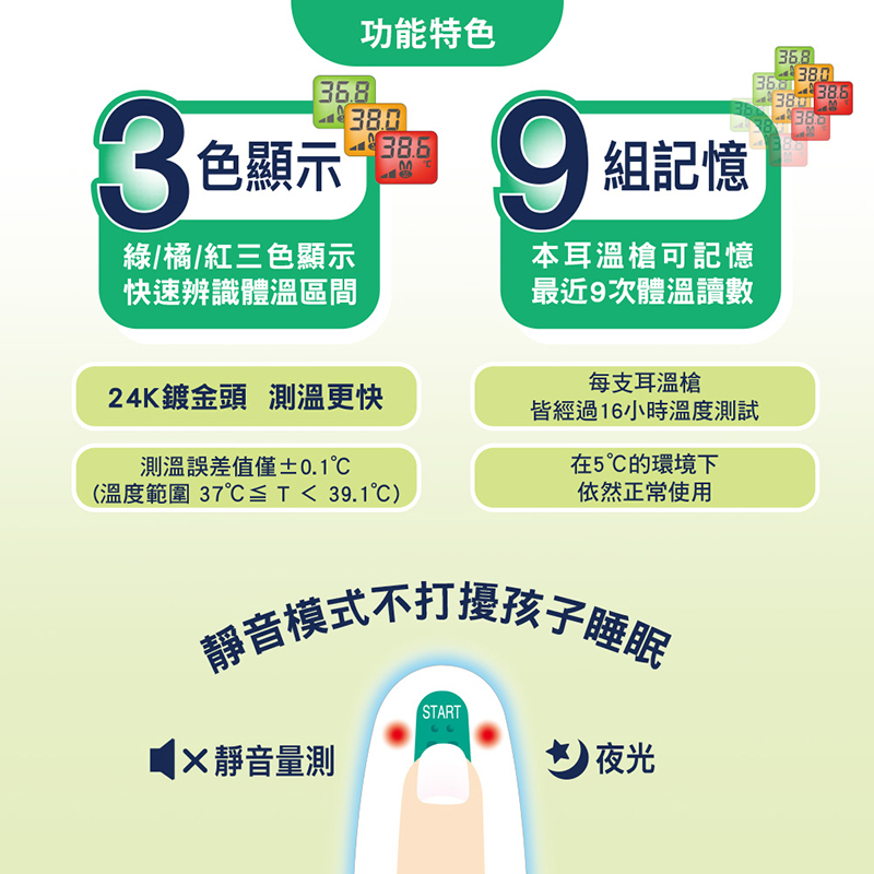 NISSEI，日本精密迷你耳溫槍，MT 50