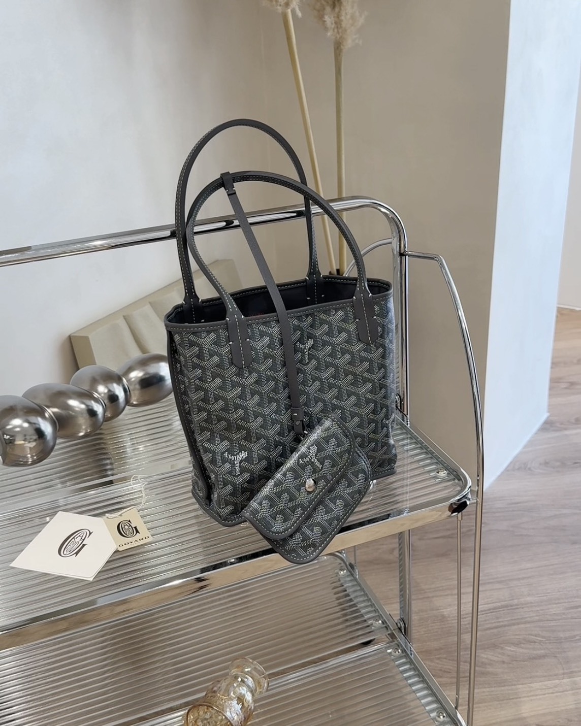 GOYARD｜ANJOU 迷你托特包 灰色