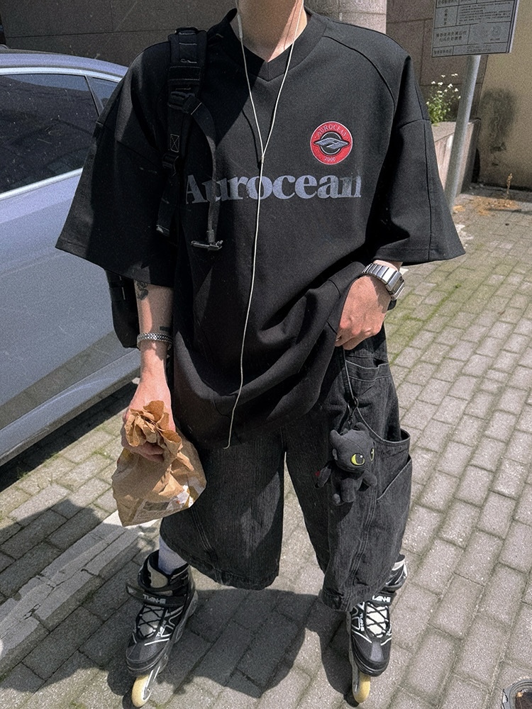 Aurocean 復古徽章刺繡短袖球衣