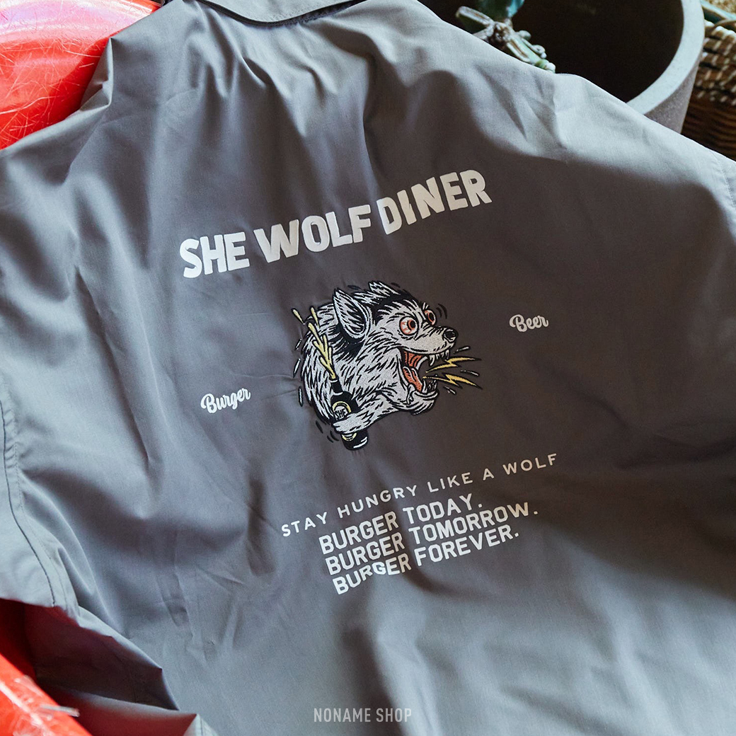 SHE WOLF DINER x FREAK'S STORE 人氣美式餐廳 聯名 寬鬆 短袖 襯衫 (男款)