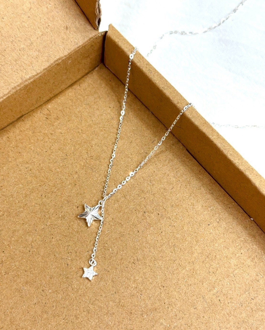 摘星予你|垂墜星星足銀項鍊