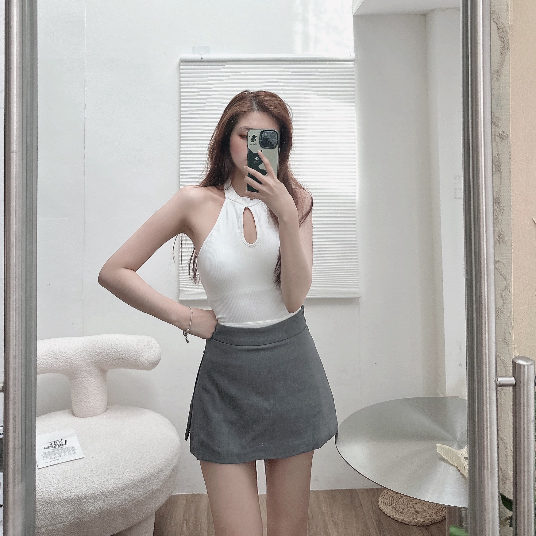 爆瘦西裝A字褲裙/三色