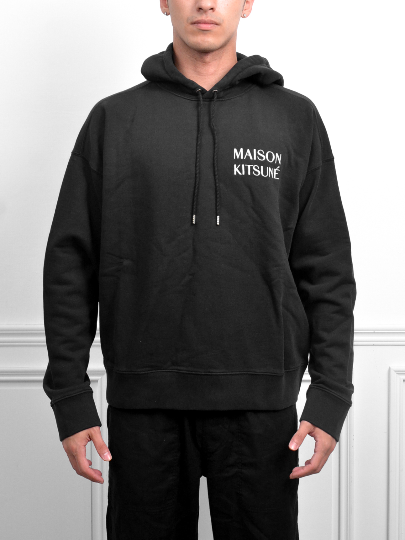 Maison Kitsune Men Hoodie 刺繡字樣背後大印花帽T【NM00705/KM0001P199】