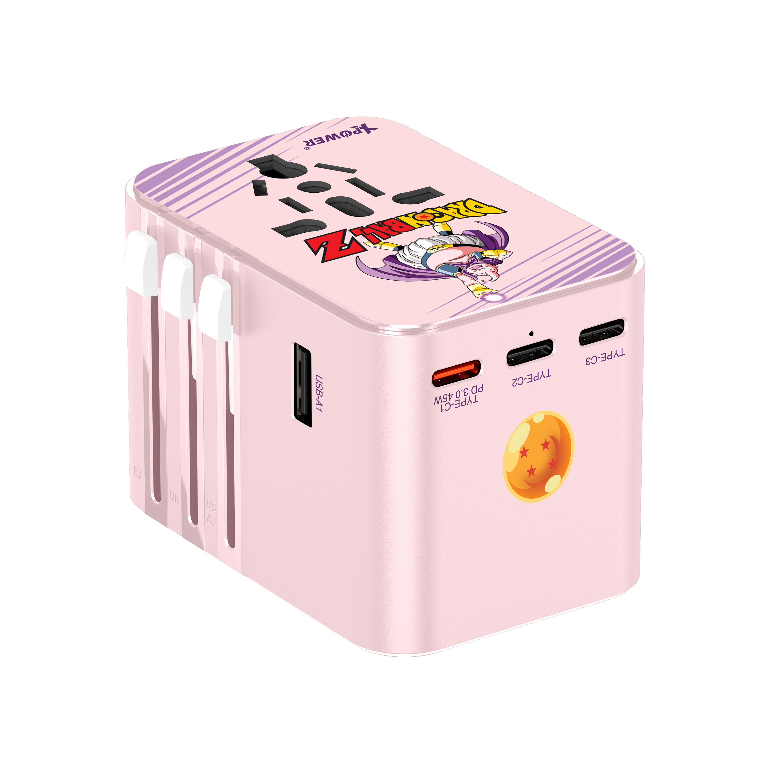 XPower x 龍珠Z TA45B 45W 6輸出PD3.0/PPS快充旅行充電器(布歐)