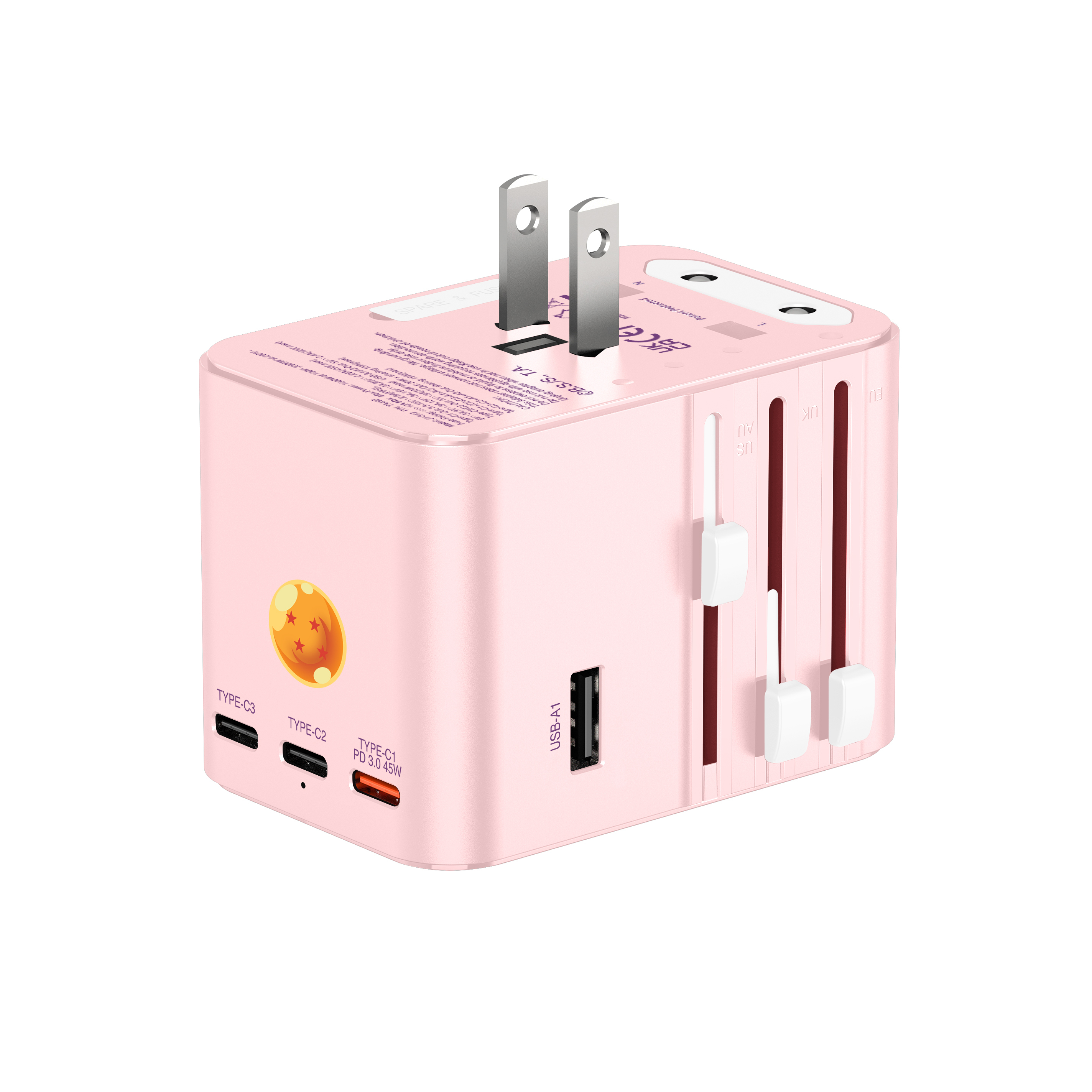 XPower x 龍珠Z TA45B 45W 6輸出PD3.0/PPS快充旅行充電器(布歐)