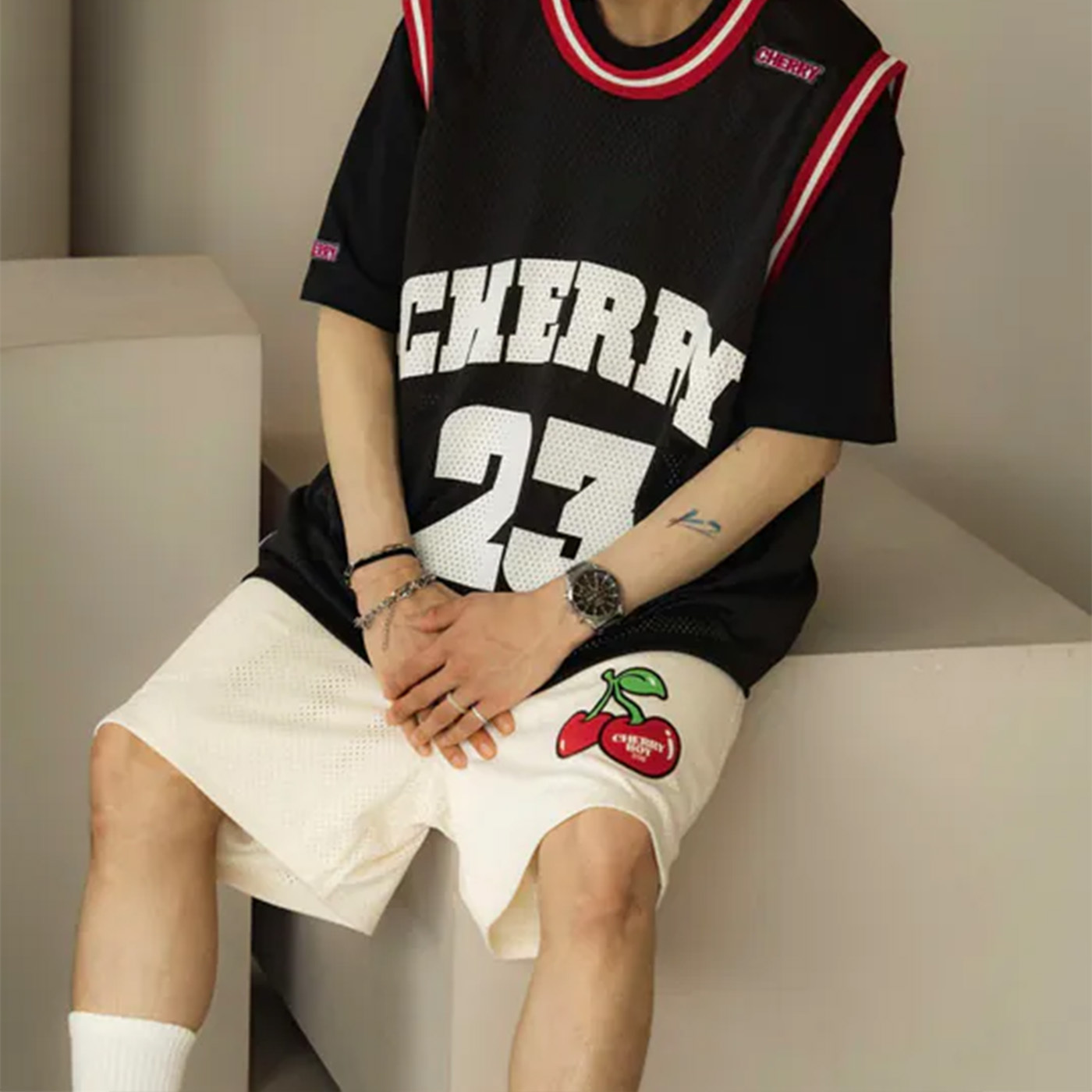 CHERRYBOY BASKET SHORTS【CB24017】