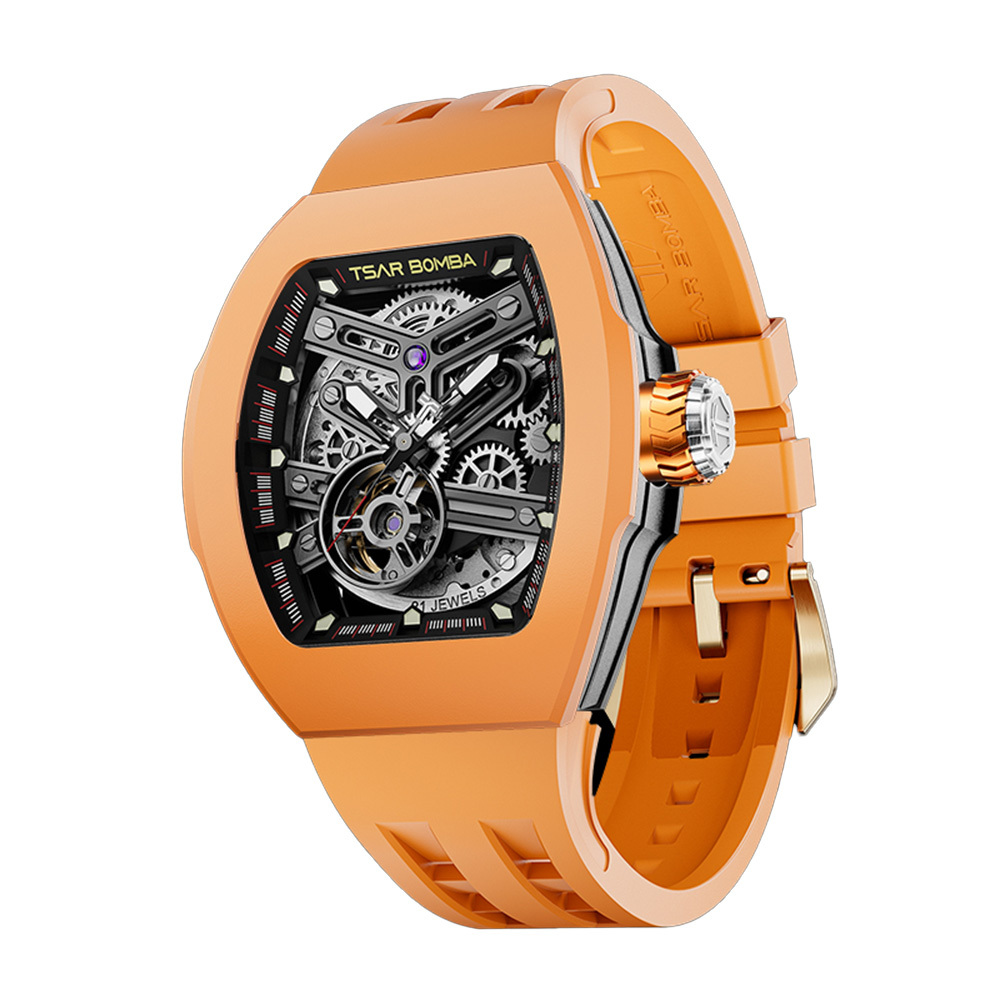 【Tsar Bomba 沙皇】 快拆突破系列 TB8218-03 1+2 套裝 鏤空 全自動機械 手錶