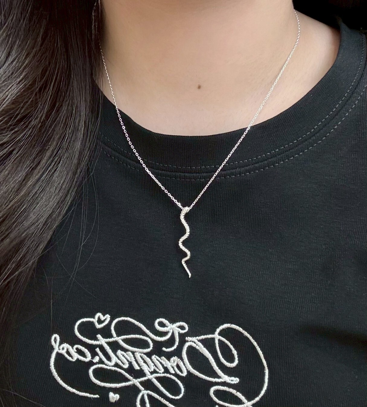 本命年蛇型純銀項鍊