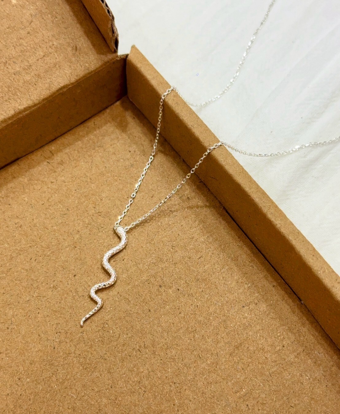 本命年蛇型純銀項鍊