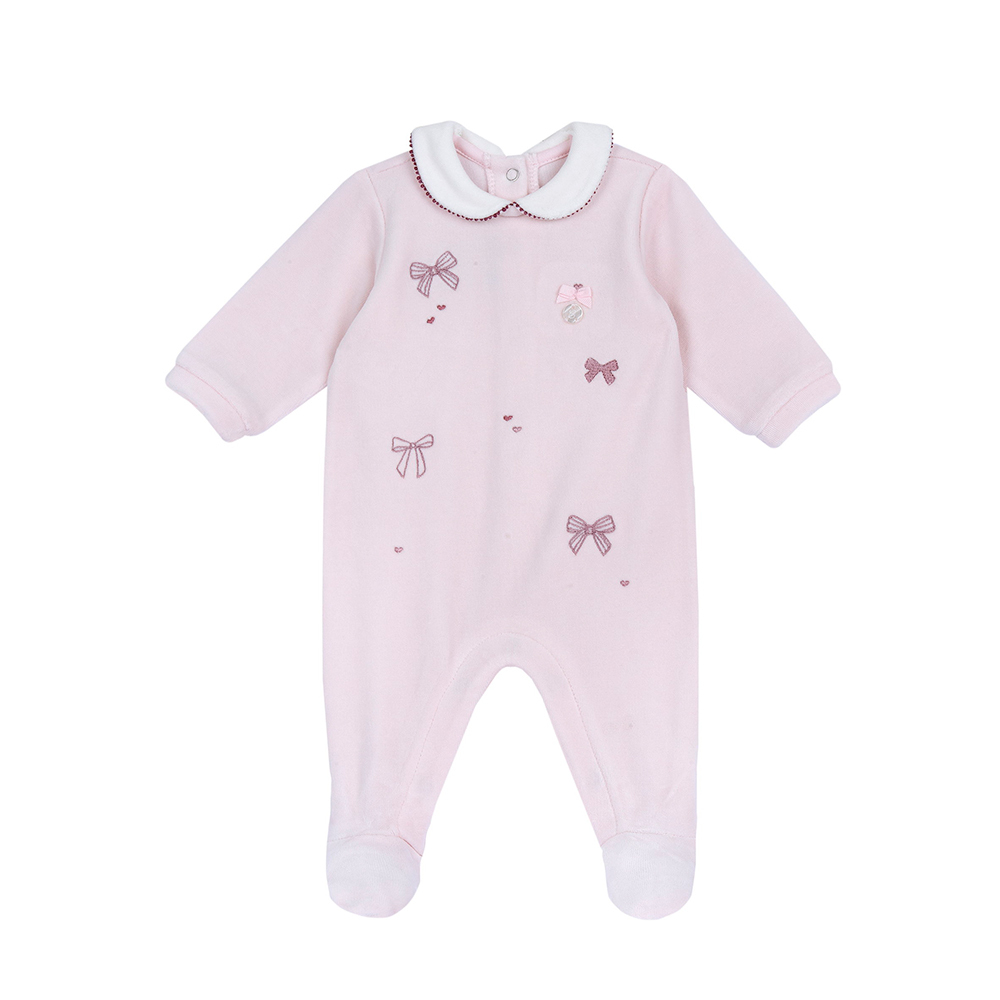 狐狸小公主-蝴蝶結刺繡有領後開兔裝