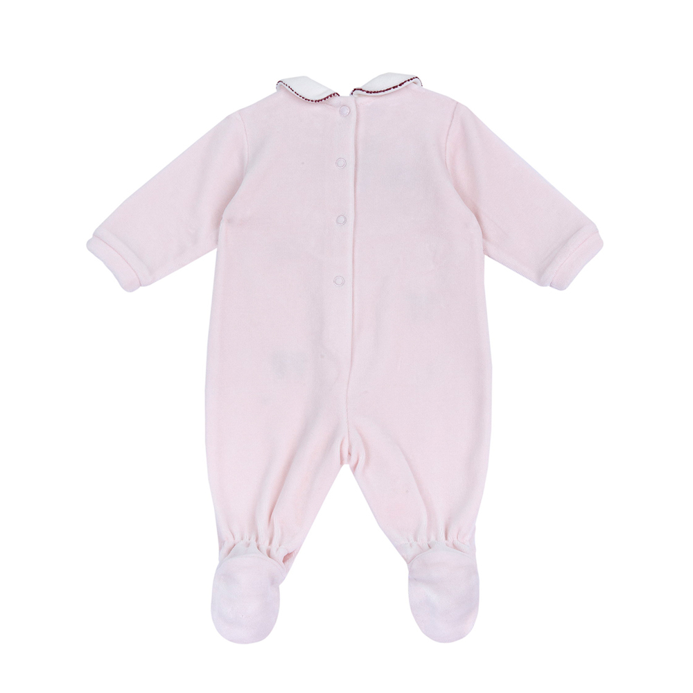 狐狸小公主-蝴蝶結刺繡有領後開兔裝