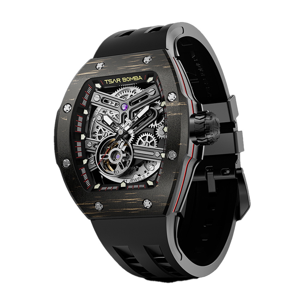 【Tsar Bomba 沙皇】 快拆突破系列 TB8218-03 1+2 套裝 鏤空 全自動機械 手錶
