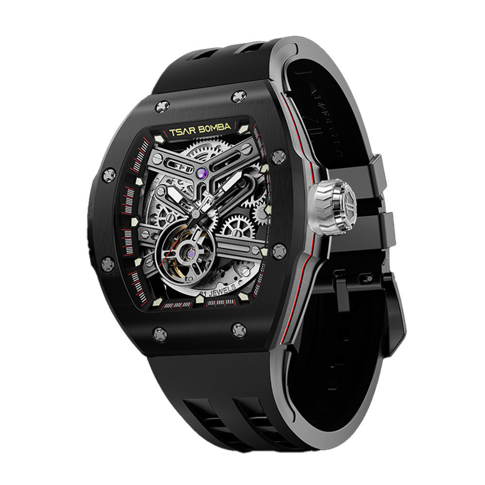 【Tsar Bomba 沙皇】 快拆突破系列 TB8218-03 1+2 套裝 鏤空 全自動機械 手錶