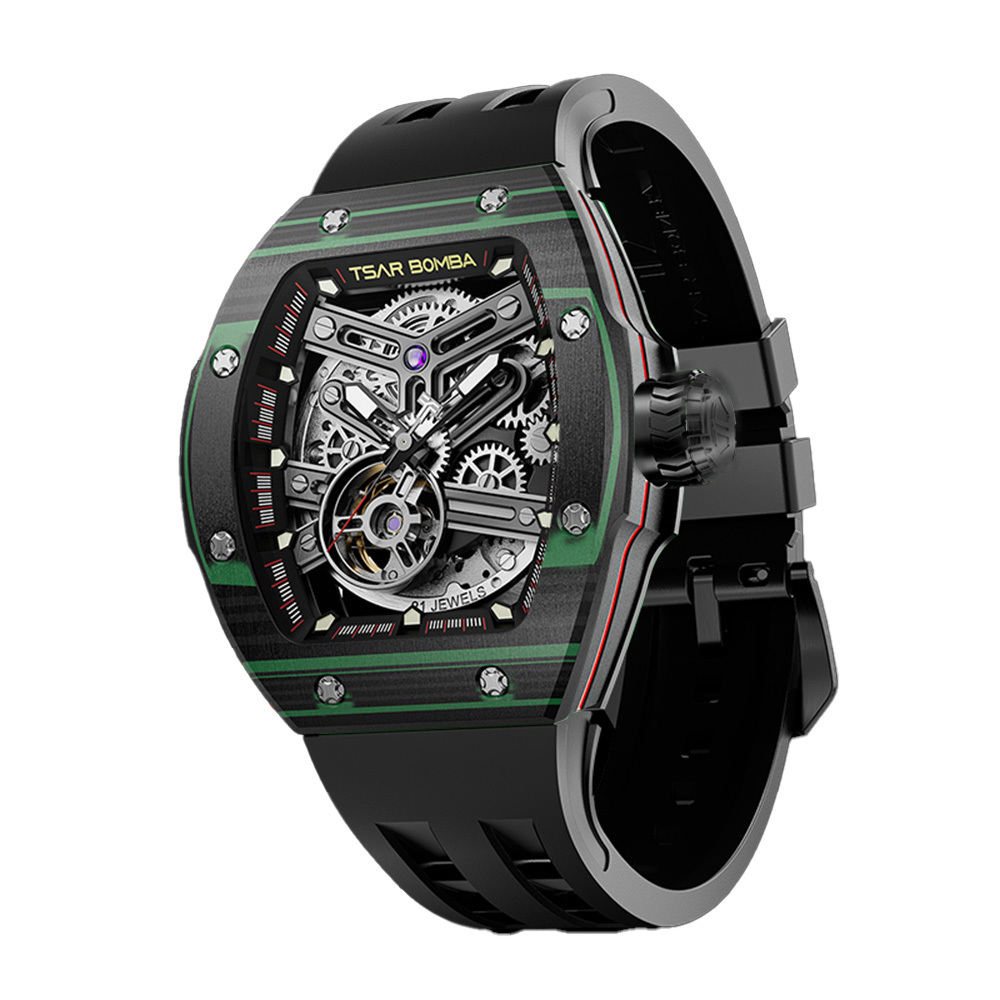 【Tsar Bomba 沙皇】 快拆突破系列 TB8218-03 1+2 套裝 鏤空 全自動機械 手錶