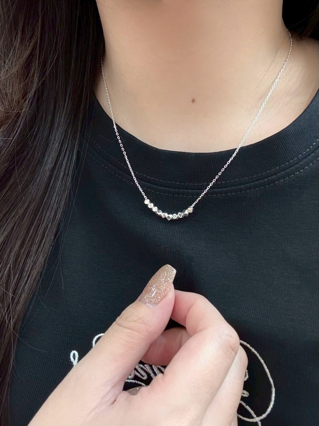 碎銀幾兩|幾何方塊純銀項鍊