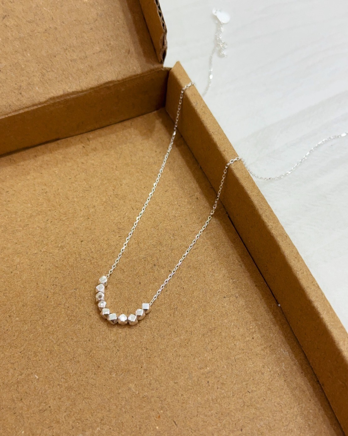 碎銀幾兩|幾何方塊純銀項鍊