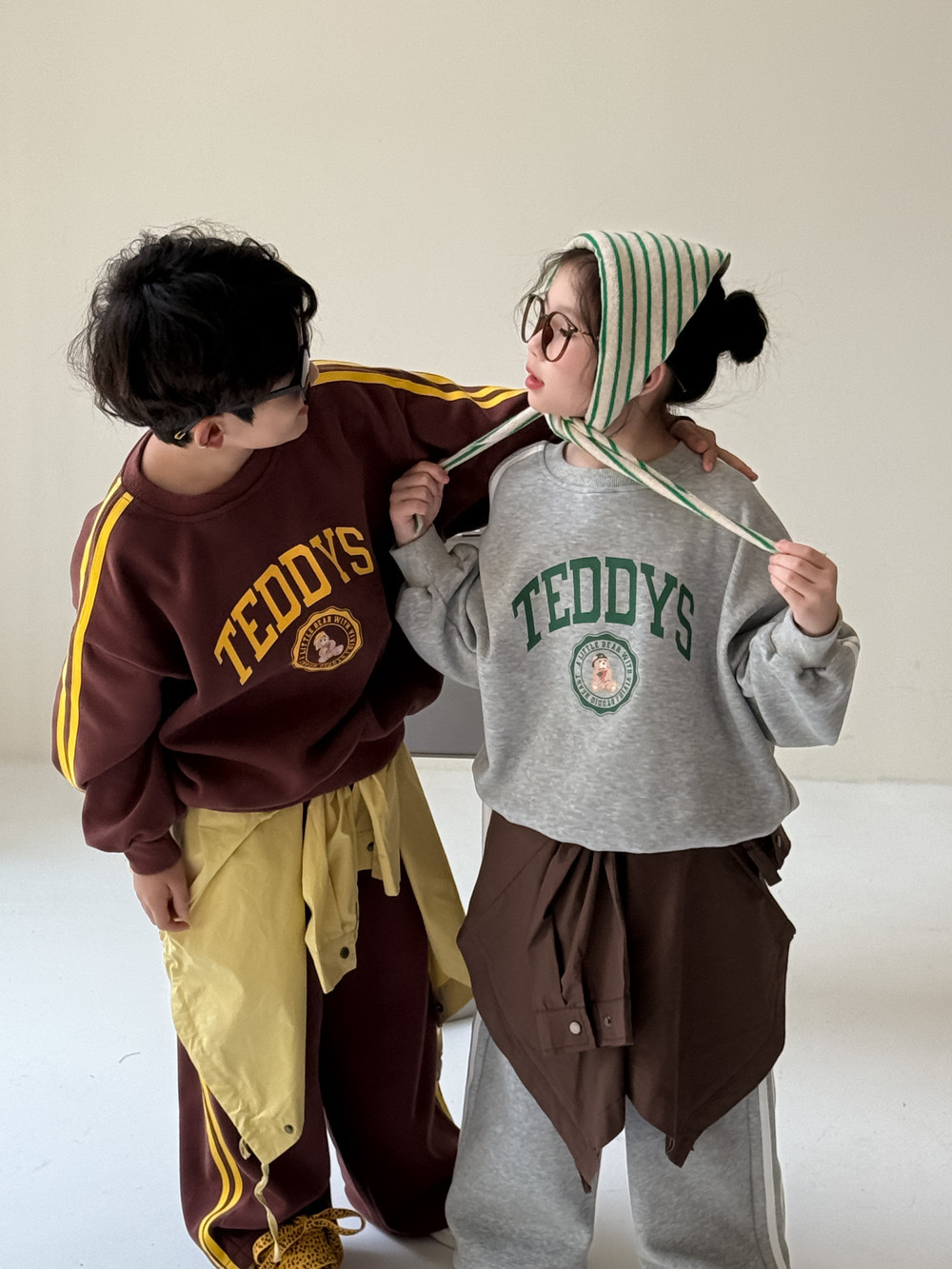 休閒圓領小熊運動套裝