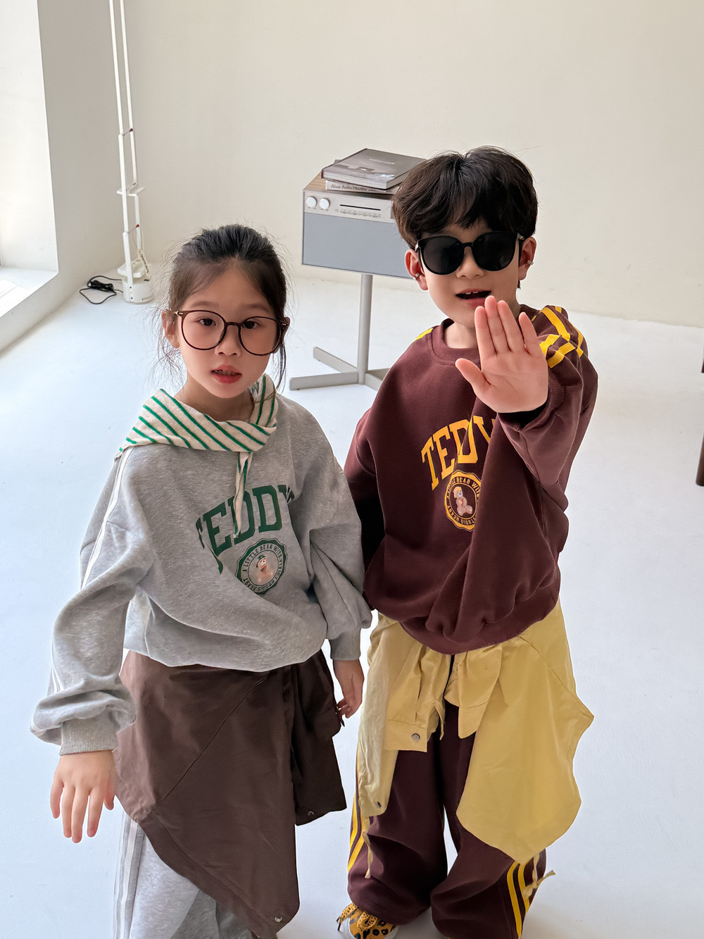 休閒圓領小熊運動套裝