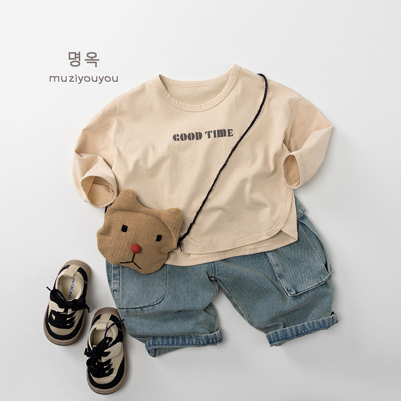 秋季復古藍工裝牛仔褲