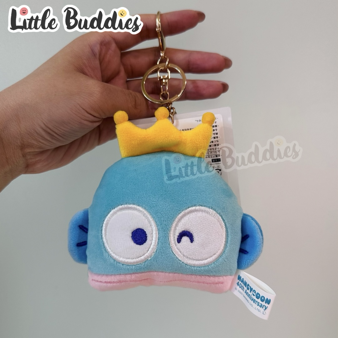 日本 Sanrio Hangyodon 水怪 40周年 皇冠造型公仔匙扣