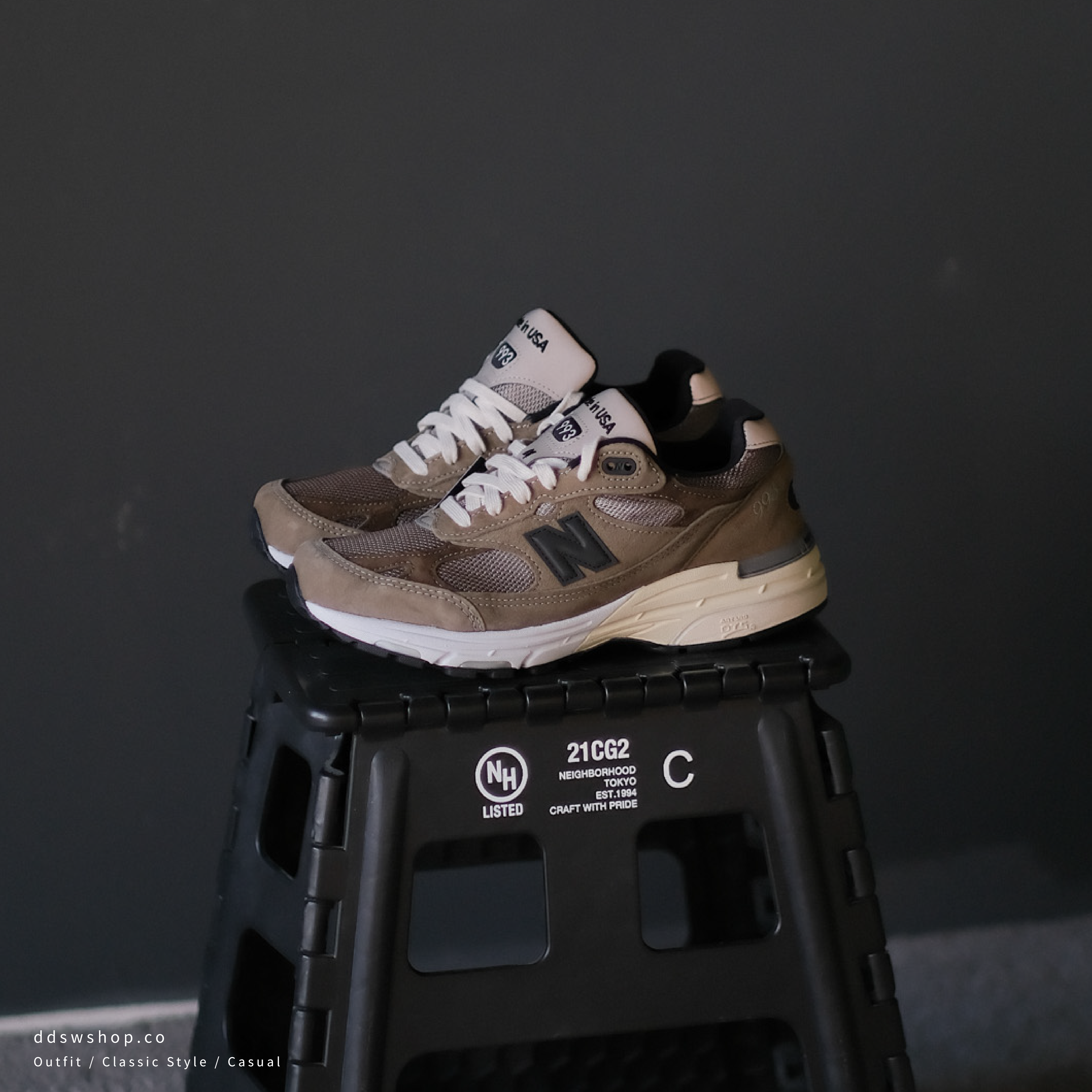 "代購" JJJJound x New Balance 993 Made in USA "Military Urban Grey Angora" 白棕 U993JJ