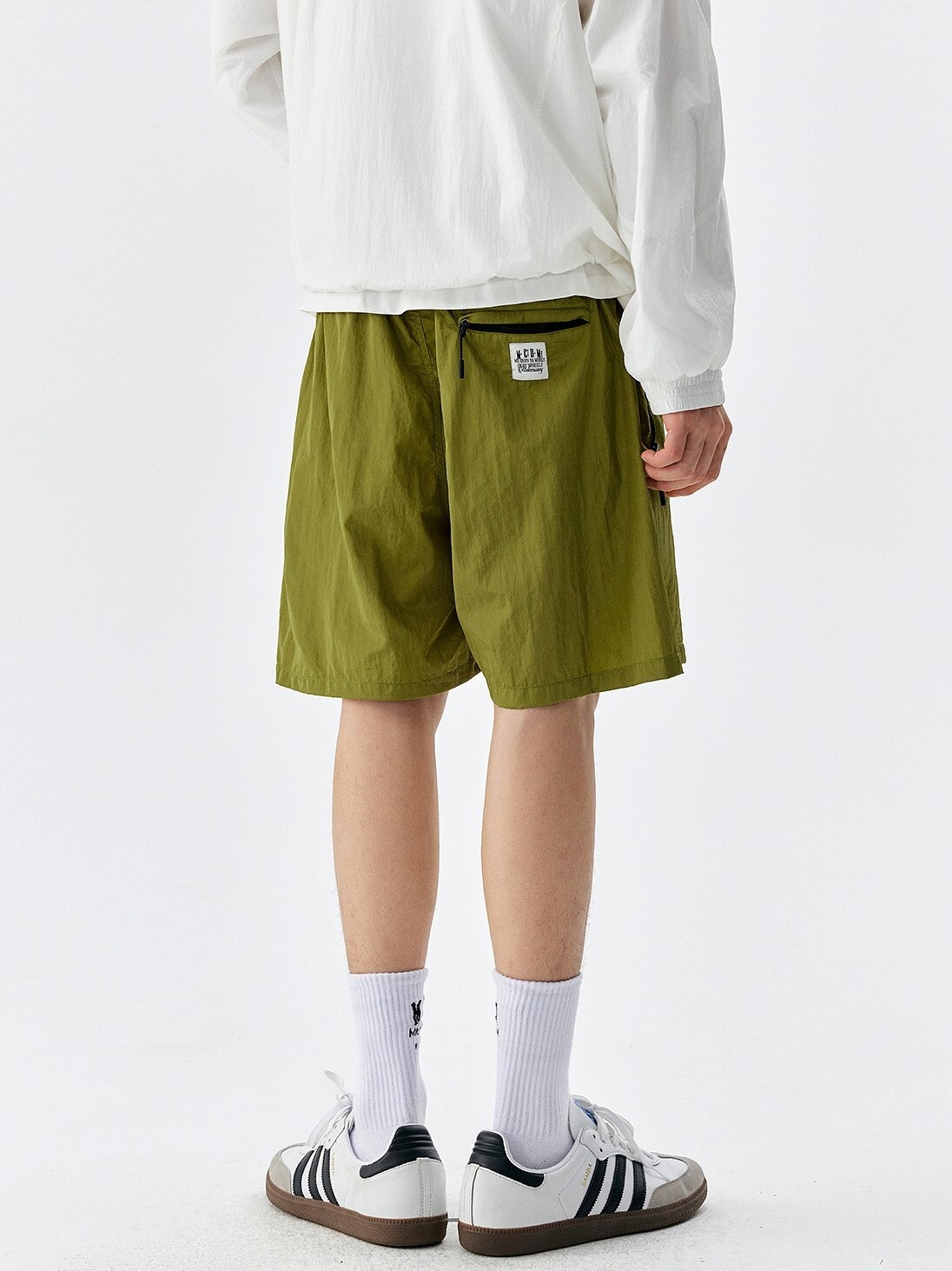 MEDM  字母logo刺繡 素色防曬 休閒短褲