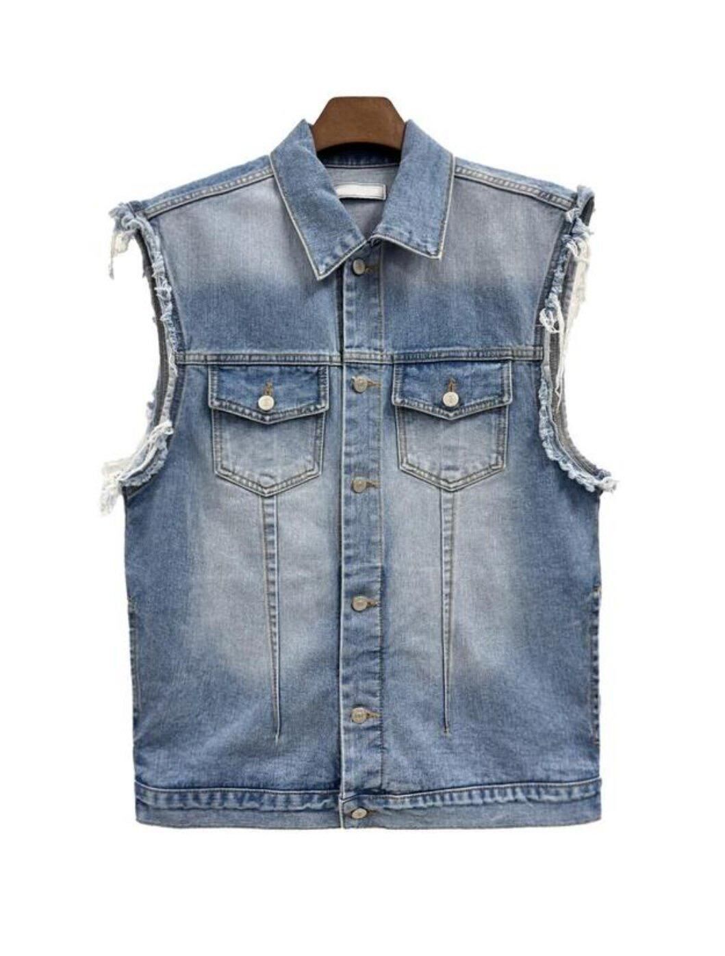洗水背心牛仔褸 V1162
