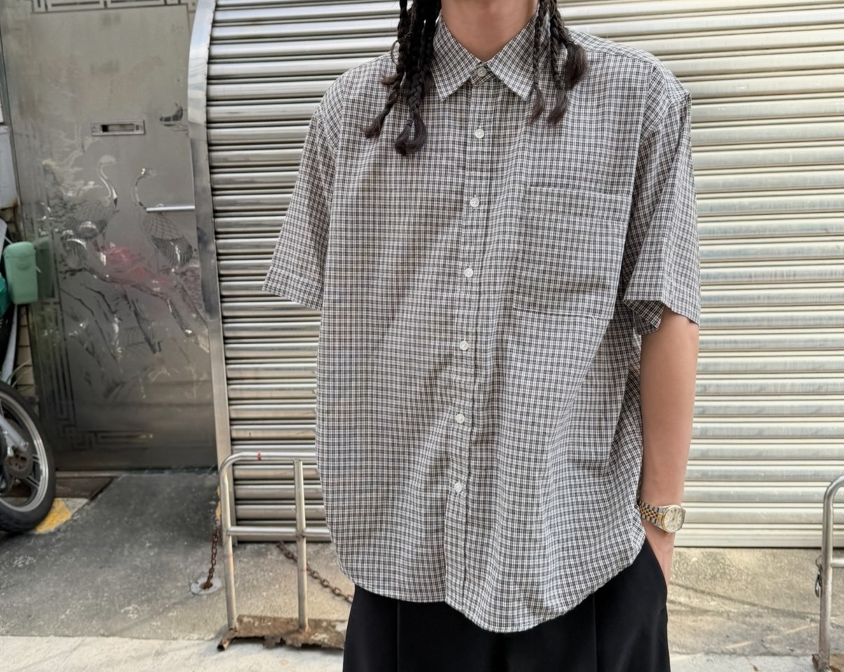 小格子圓擺襯衫