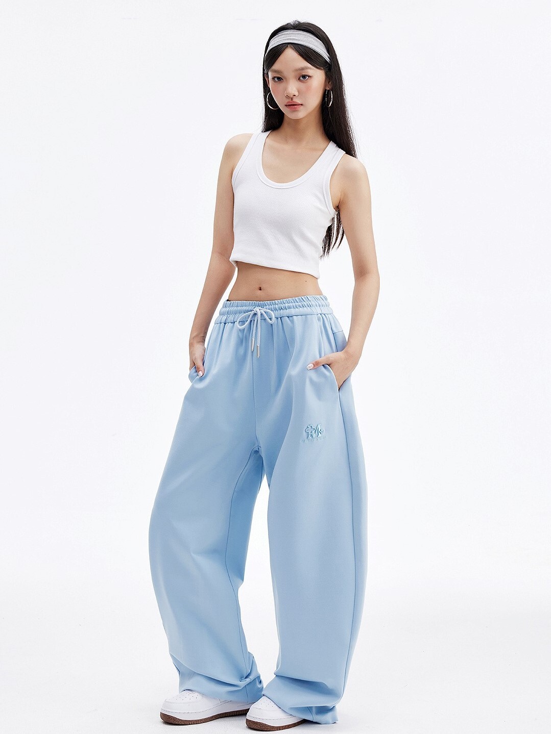 MEDM 字母刺繡標  彎刀棉褲