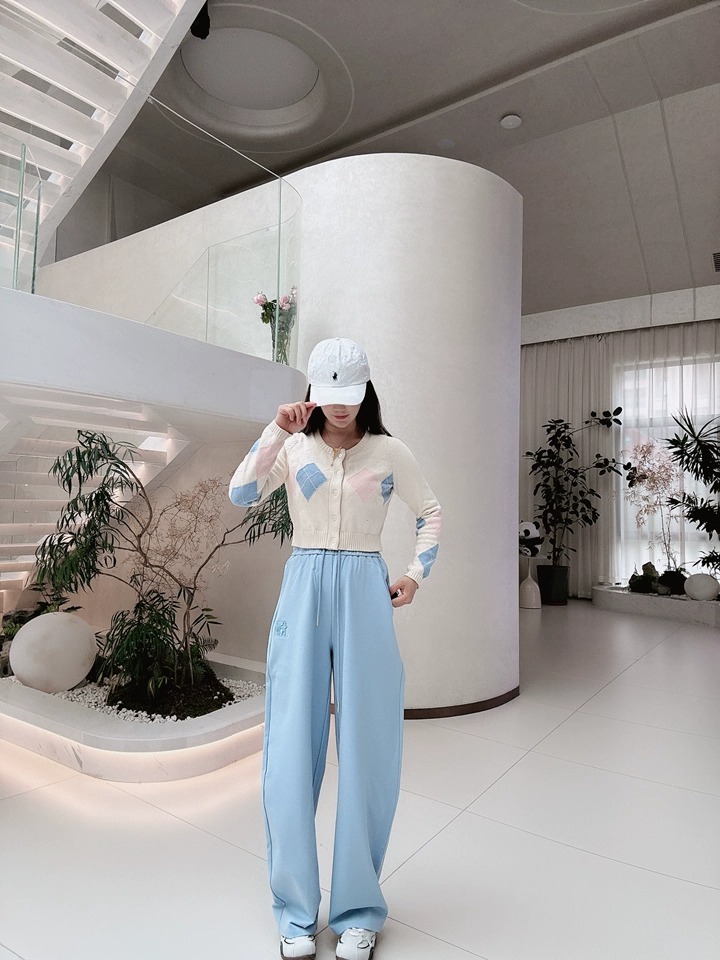 MEDM 字母刺繡標  彎刀棉褲