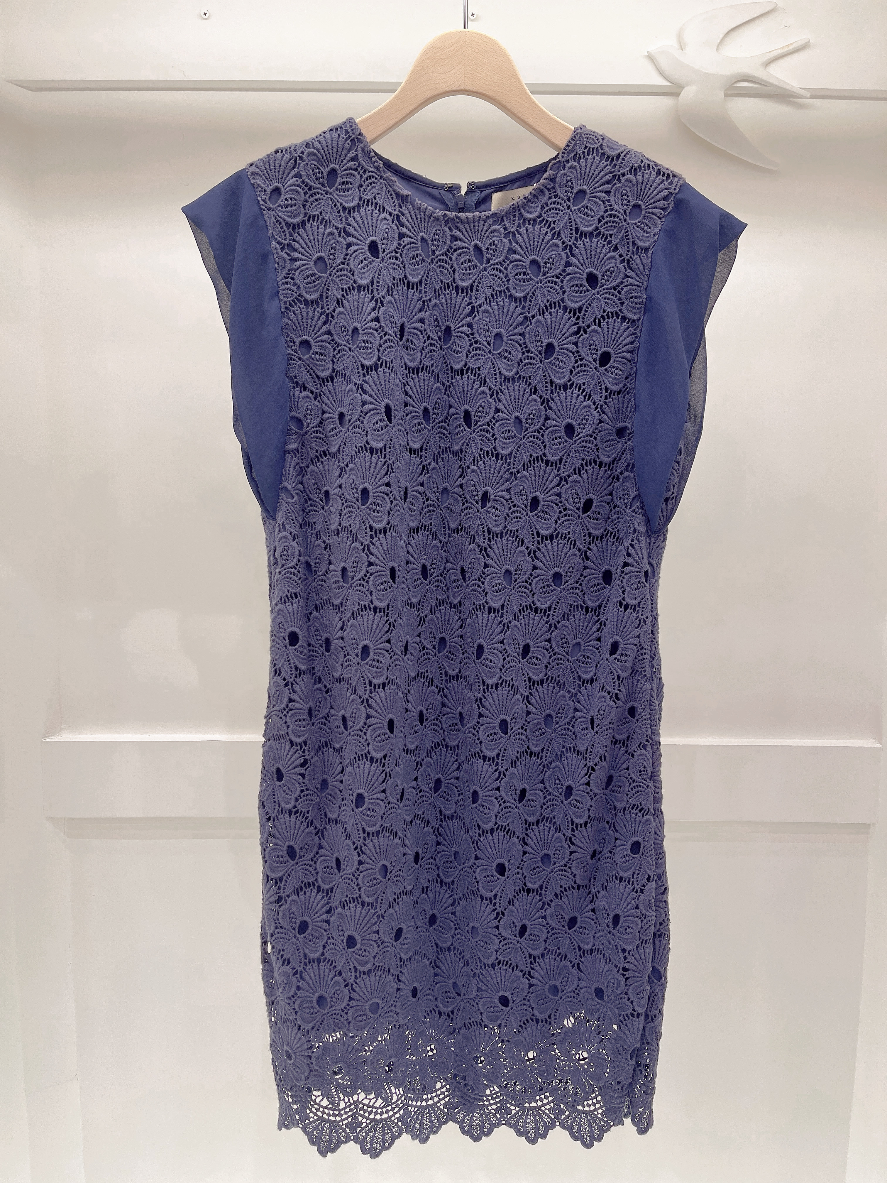 Lace花雪紡袖洋裝