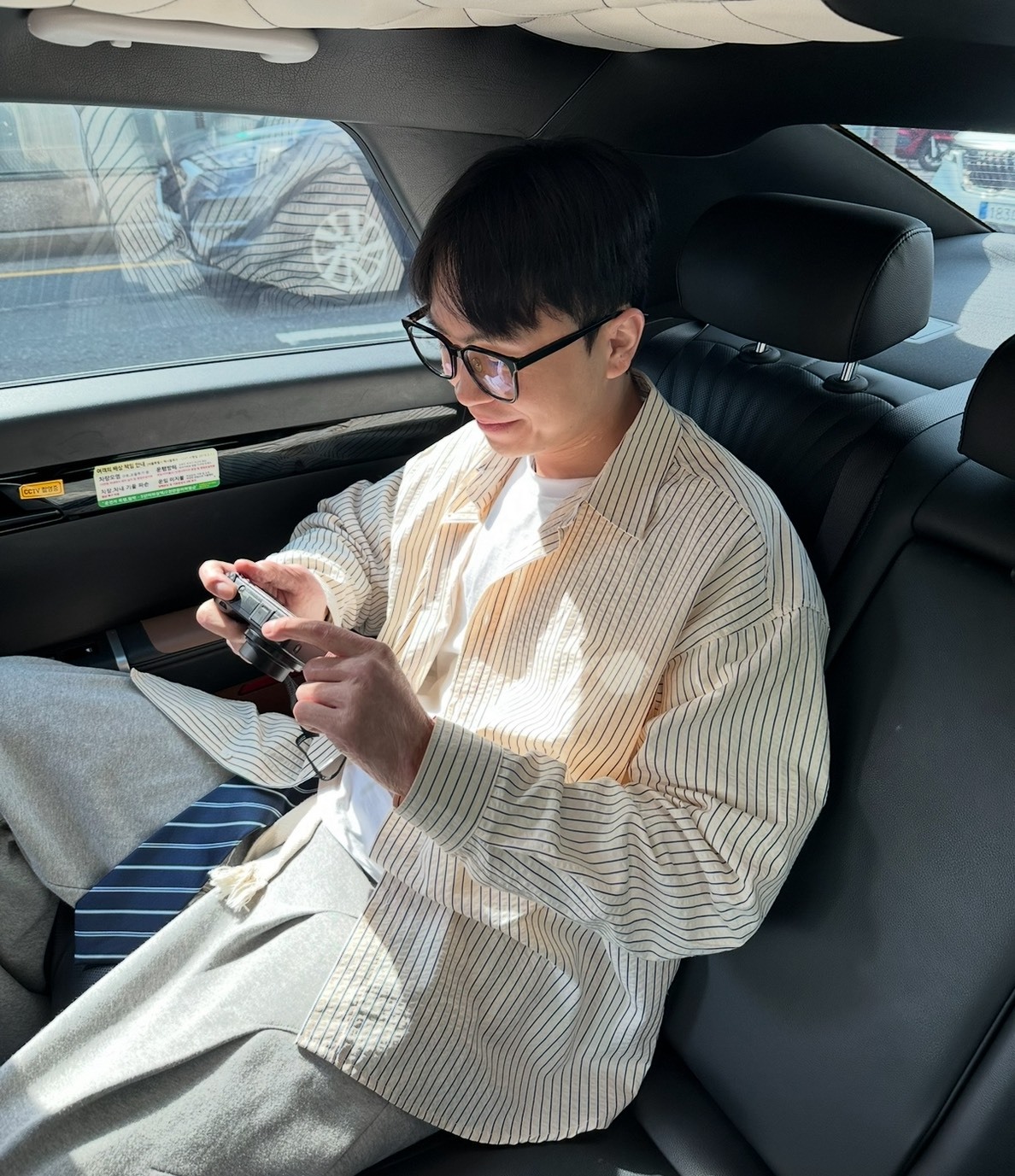 直條紋泡泡紗襯衫🫧