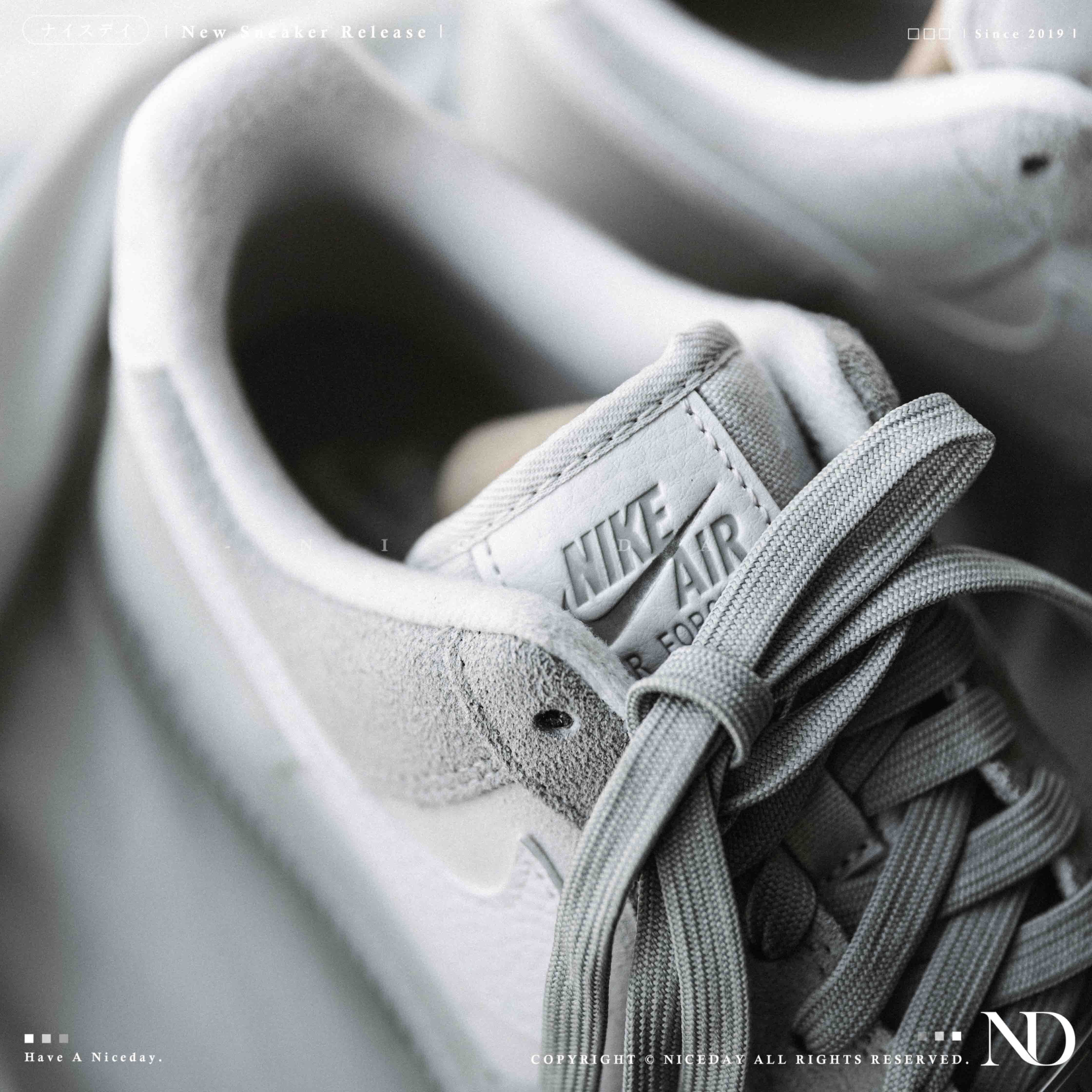 NICEDAY 代購 Nike Air Force 1 北極熊 白灰 灰白 小勾 白 麂皮 菸灰 HV3876-077