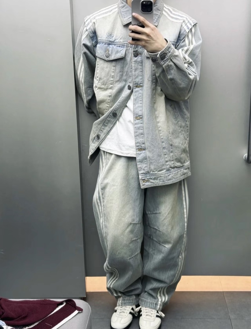 Adidas originals ADILENIUM 休閒 長袖 牛仔 外套 女款 淺牛仔藍 JX9209