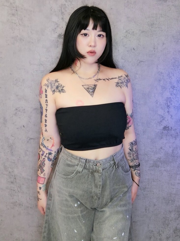 加大平口帶杯抹胸