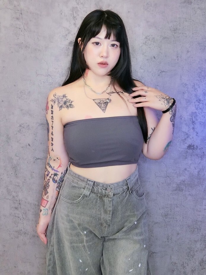 加大平口帶杯抹胸