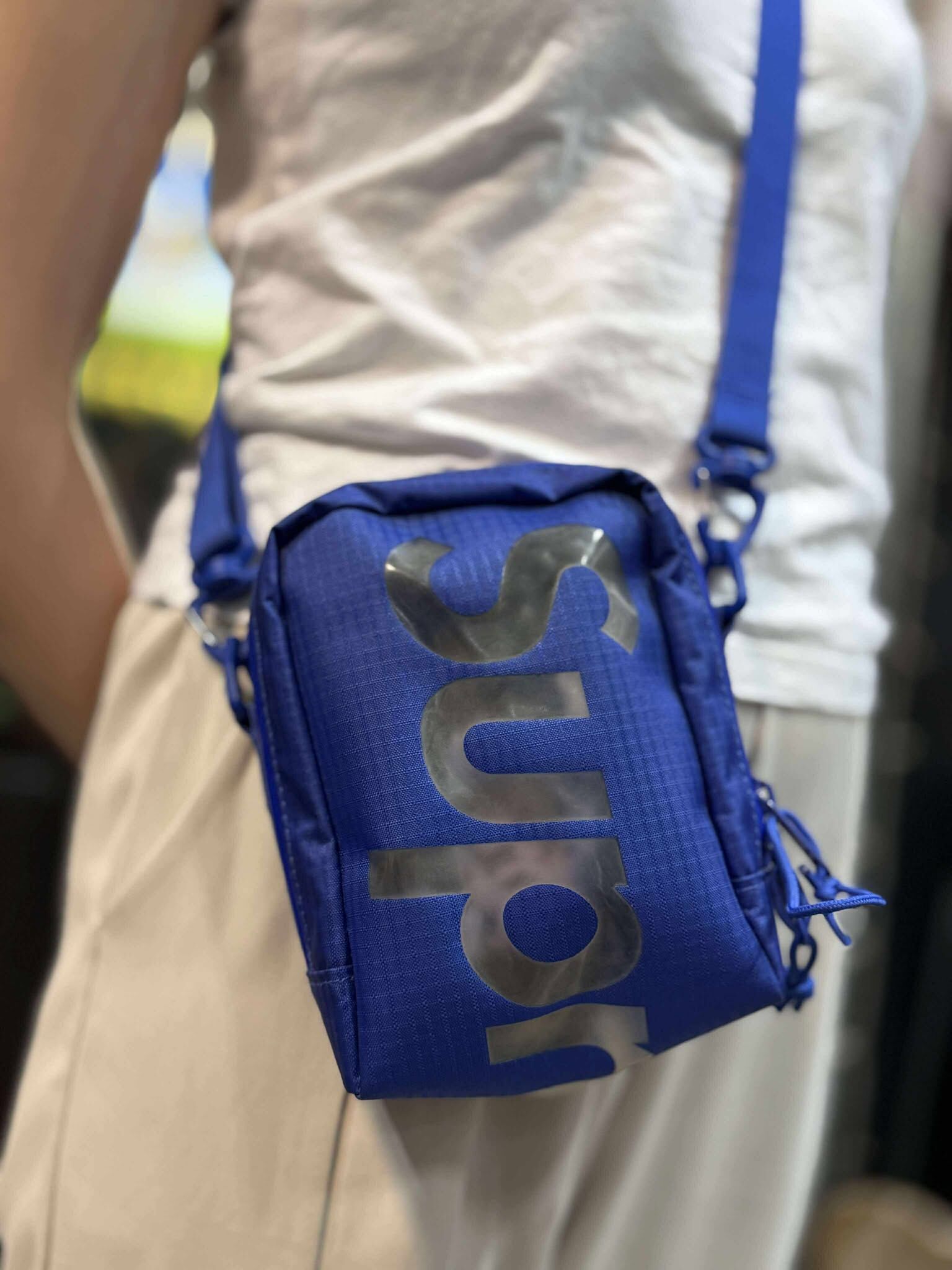 ss21b17 Supreme Neck Pouch Bag Royal Blue 皇家藍 透明小包