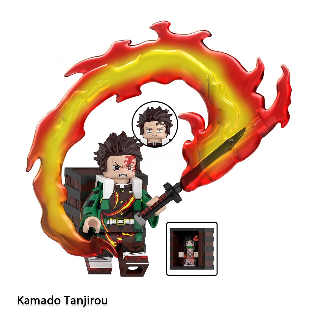 Demon Slayer Kamado Tanjrou Custom Minifigures Fit Lego WM6218 WM3001