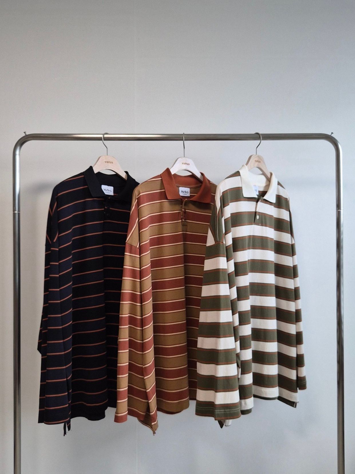 橫間長袖Polo Tee Votus-162T