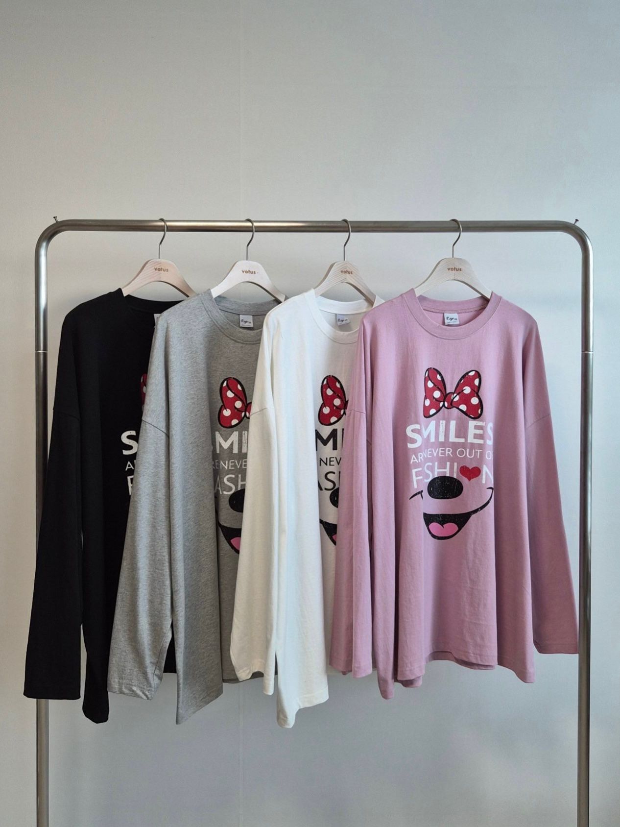 卡通圖案英文字長袖衫 Votus-164T